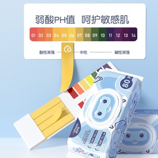 爱舒柔大象EDI纯水湿巾婴儿手口湿纸巾擦脸擦手擦嘴80抽 AZRYB80
