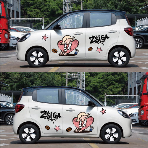 zsiga泡泡玛特卡通车身贴