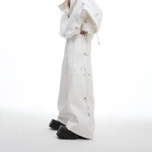 高级垂感宽松堆叠阔腿卫裤 ArguE新款 解构重工飘带抽绳休闲长裤 潮