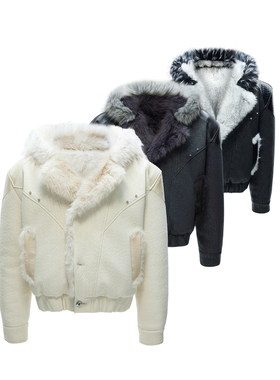 ArguE CulturE窥探雪狼*一件过冬大理石仿狼毛座山雕加厚棉服男