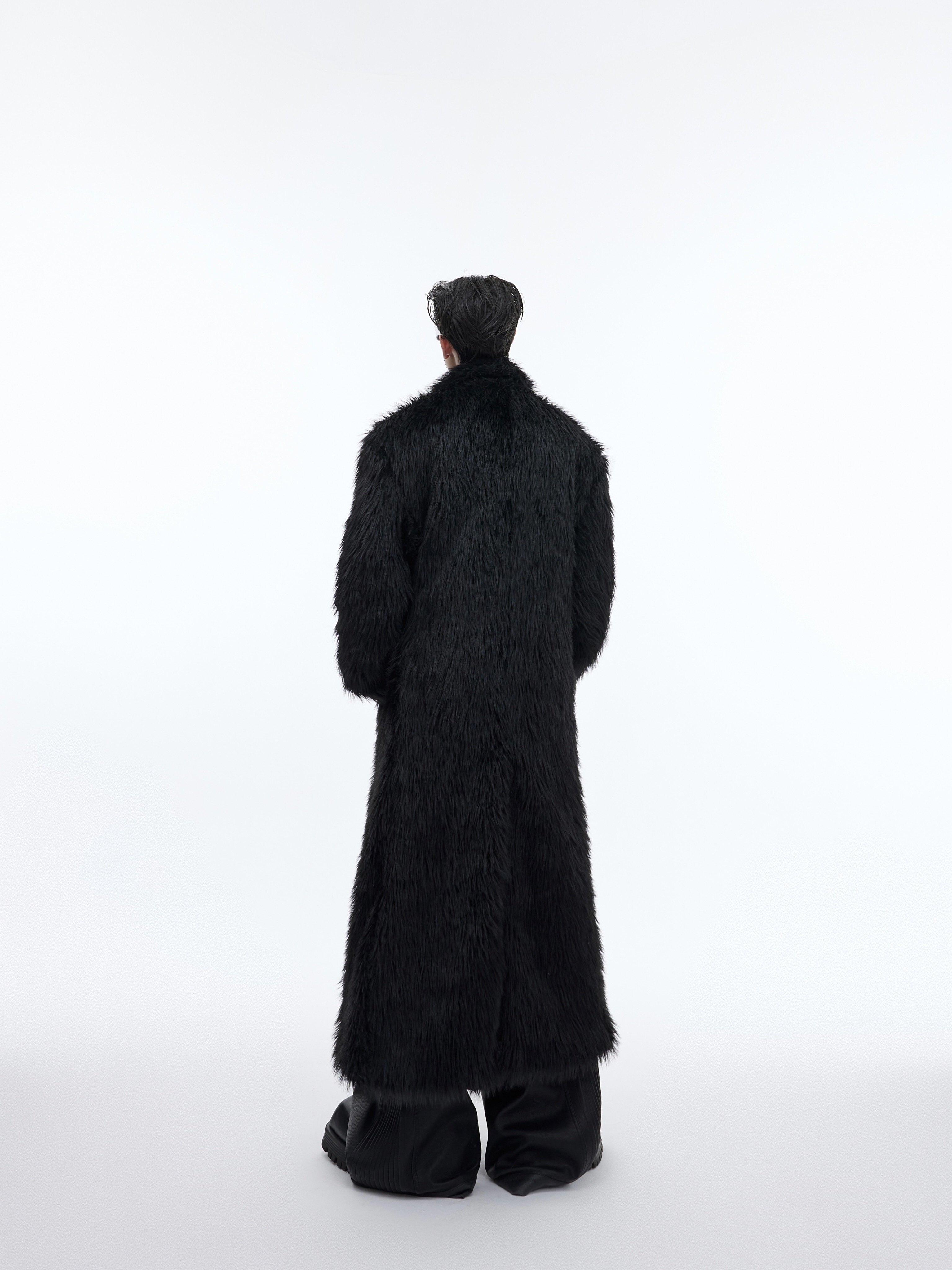 CULTURE 틈새 헤비급 라지 실루엣 안티 밍크 모피 코트 재킷 라이트 럭셔리 롱 니하이 플러시 윈드브레이커