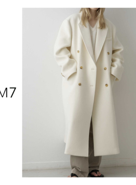 羊毛双排扣大衣女秋冬显瘦小个子显高高级感通勤百搭外套 NEM7