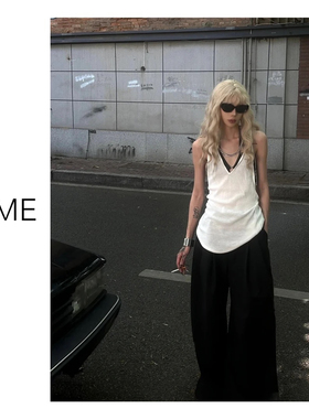 NEME 2025 莱塞尔天丝纯欲风V领气质露背女小众显瘦百搭吊带