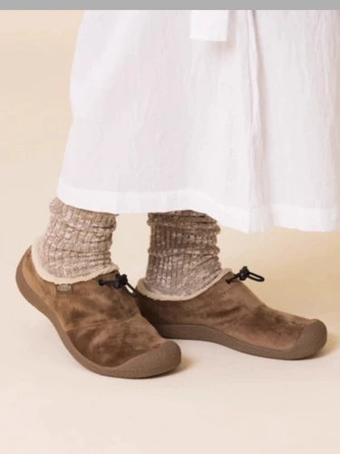 Женская обувь KEEN HOWSER III SLIDE, теплая хлопковая обувь с копытом ягненка, удобная и износостойкая повседневная обувь 1031040