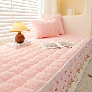 飘窗垫新款毛绒蕾丝边 加厚防滑轻奢高级感 可睡觉高档现代窗台垫