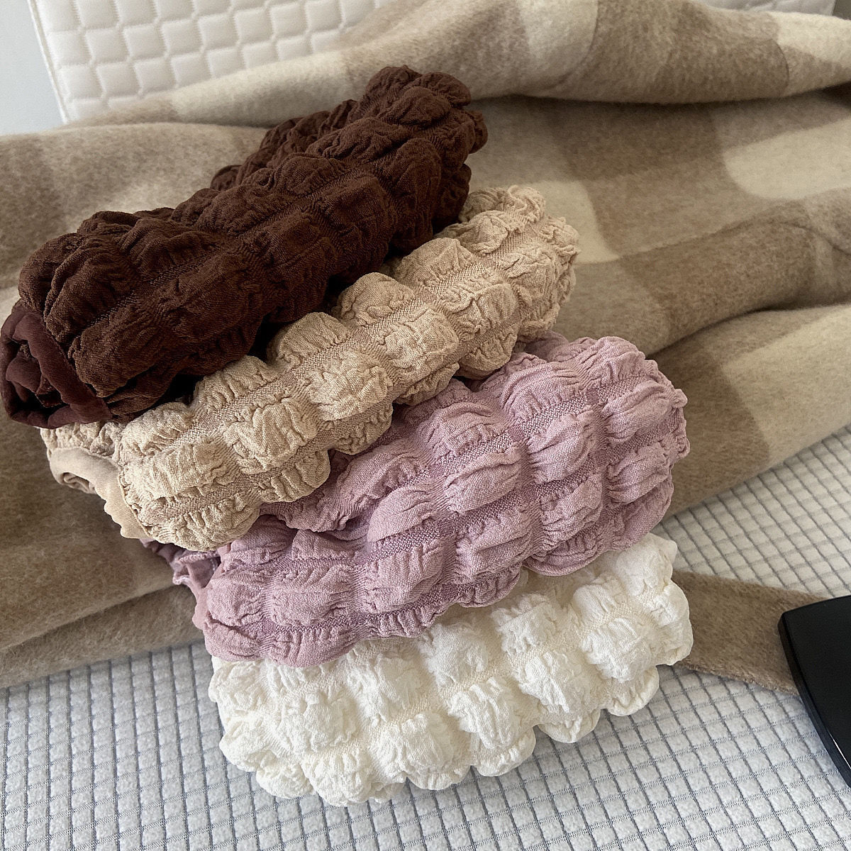 高颜值泡泡格袖套女冬加厚办公室