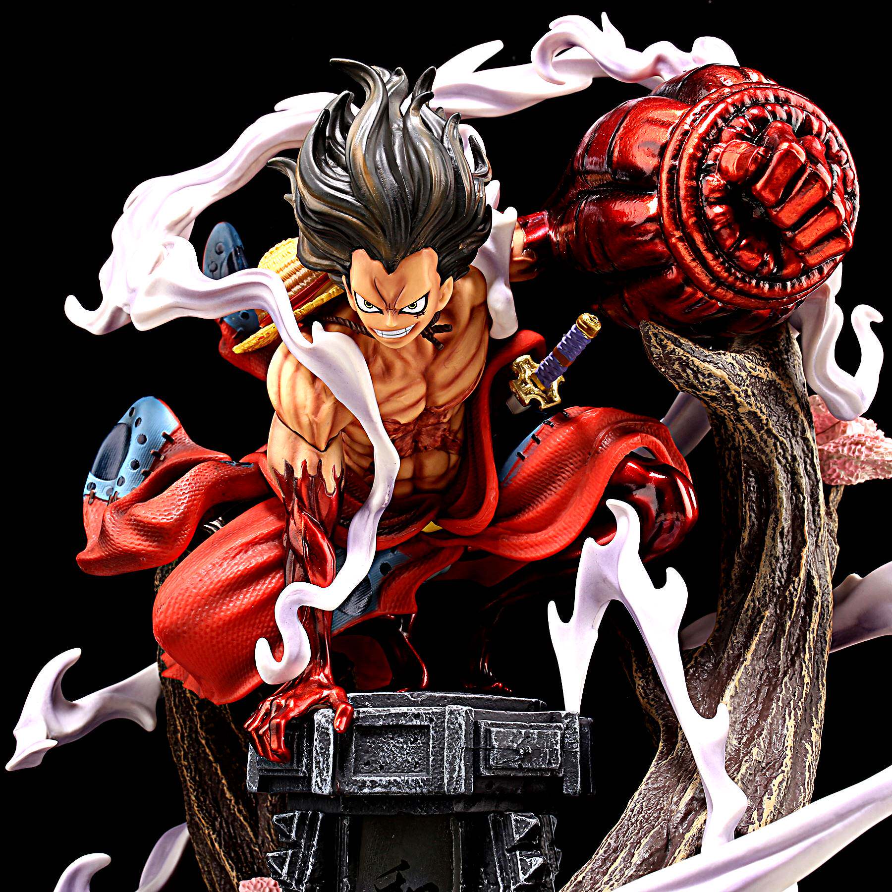 gy海送贼王g和之大国四k五档路飞隆超型雕像模办型手摆索件动漫礼