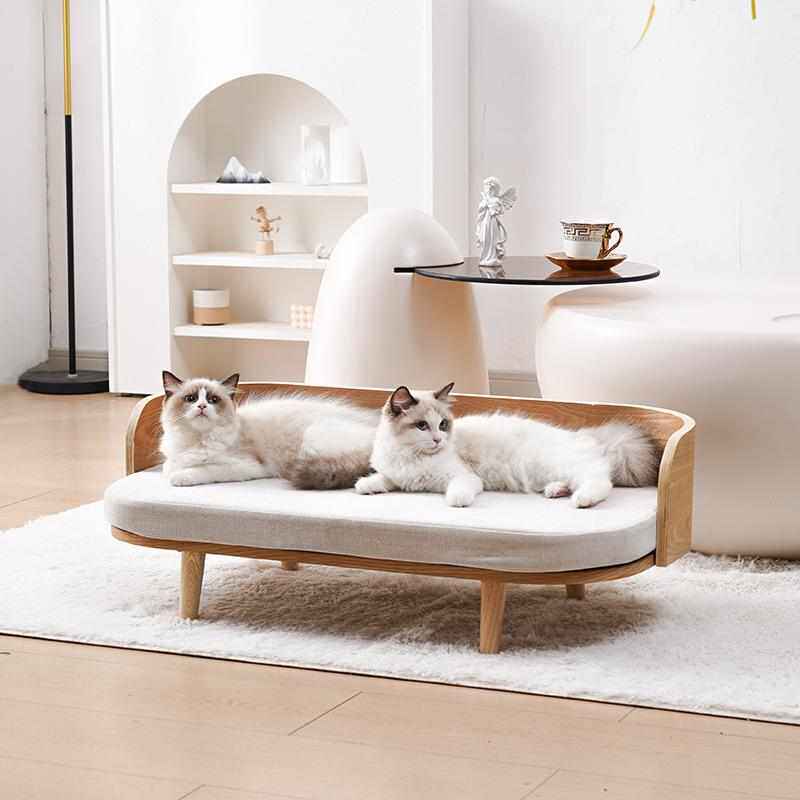 实木狗床宠物沙发猫窝狗窝夏季宠物窝中小型犬可拆洗四季通用新款