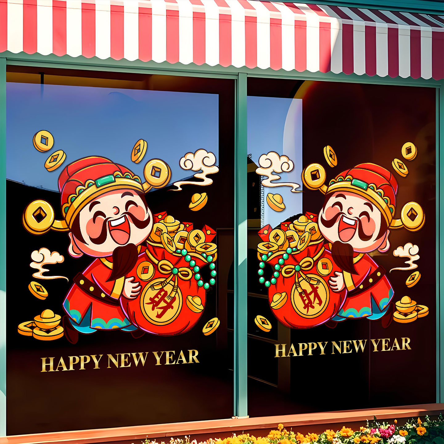 小红书推荐元宝财神爷UV新年店铺