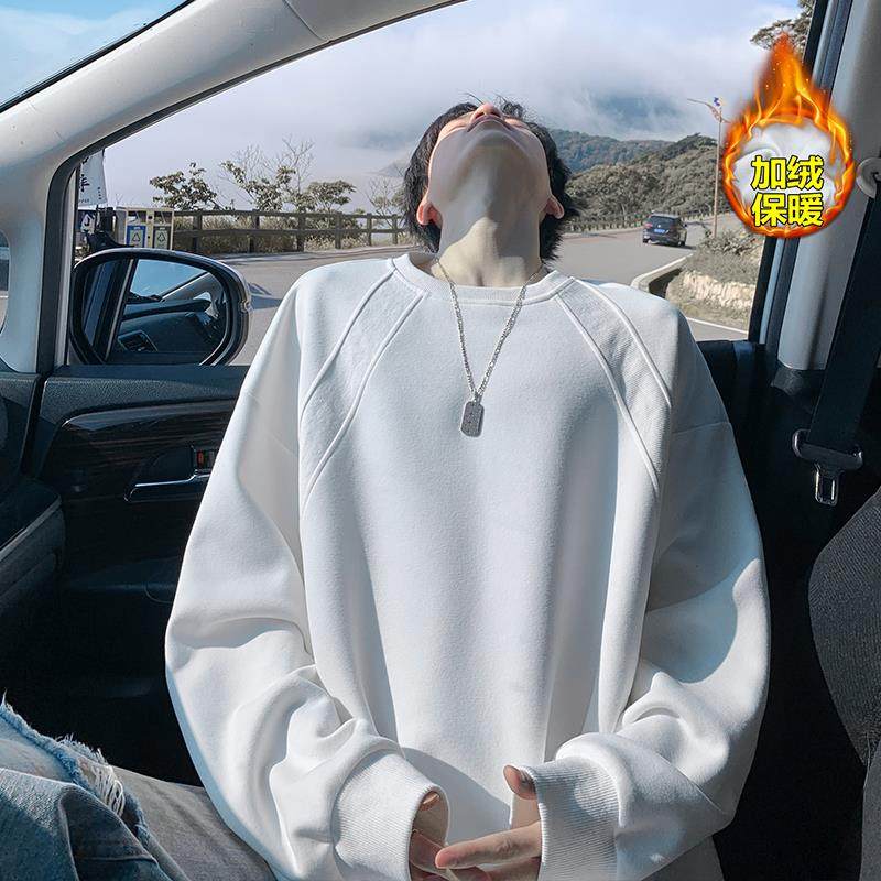 加绒卫衣男士秋冬季2025