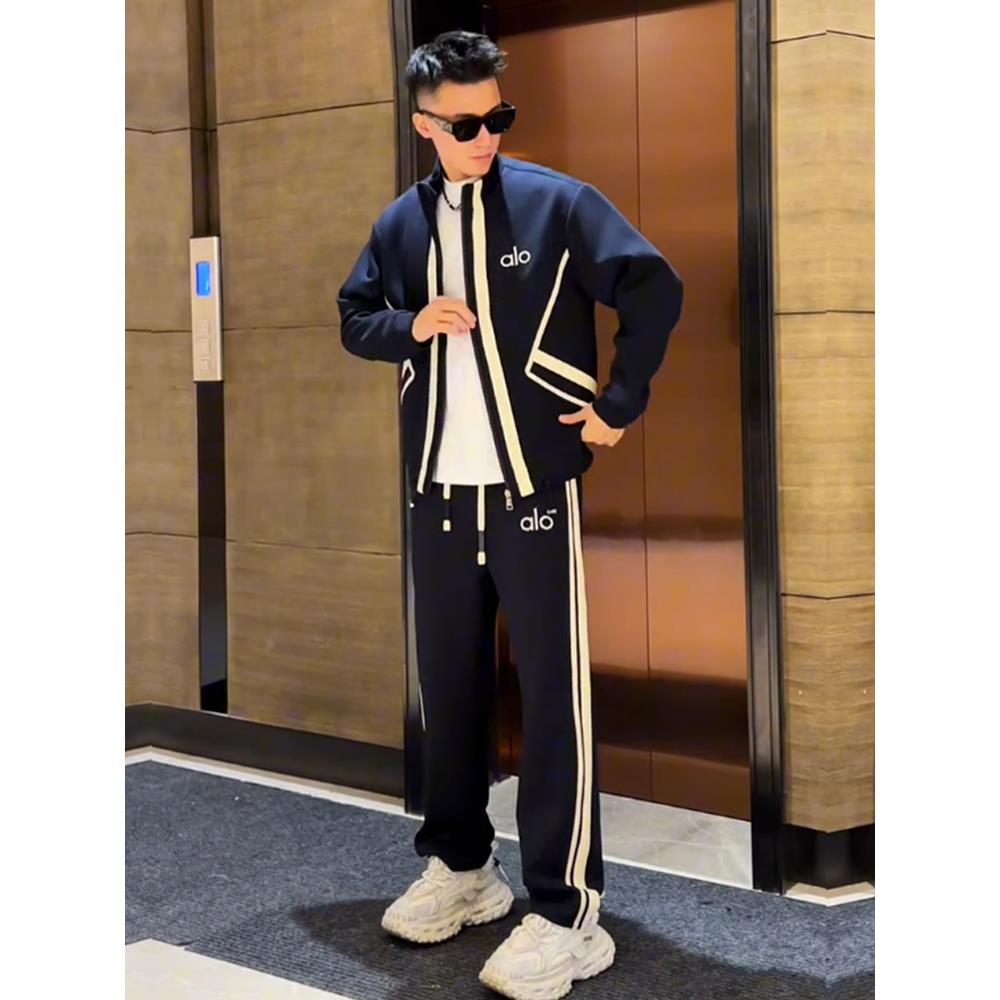 北津沐泽25ALO重磅刺绣立领套装