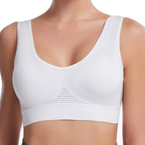 S-7XL Plus Size Grid Air Holes Bra sports without underwire
