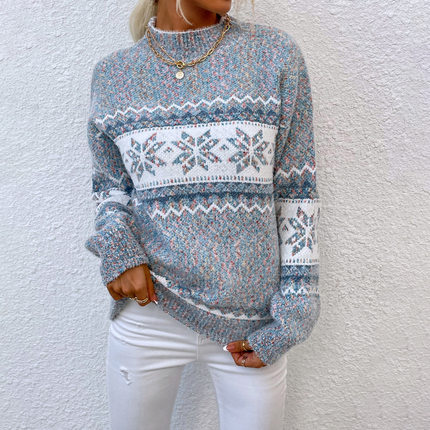 Women's Sweater Autumn And Winter Christmas Pullover Half Hi