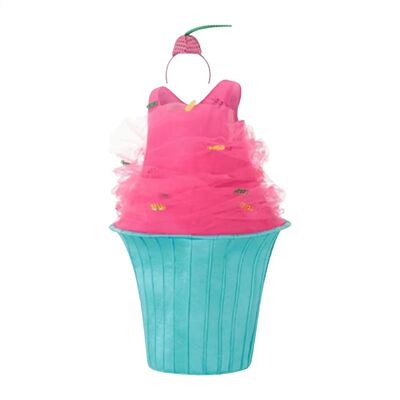 Cupcake Costume Funny Dessert Dress Cosplay Skirt Outfit wit