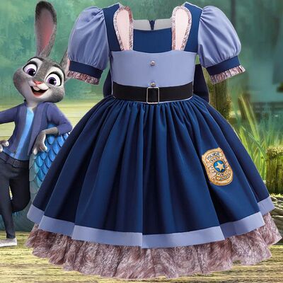 Girls Cosplay Disney Zootopia Judy Bunny Costume carnival Fe