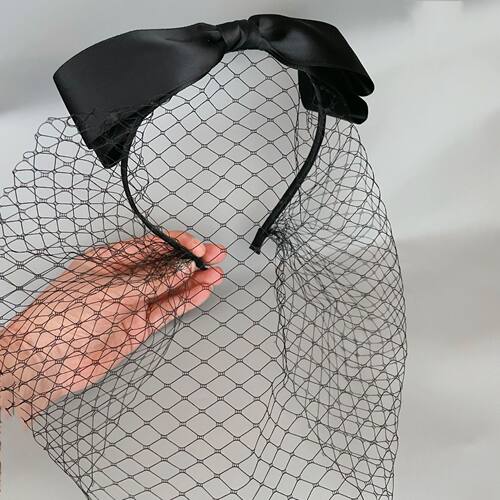 Hair Accessories Covering Mesh Hair Accessories Bow Veil Cov