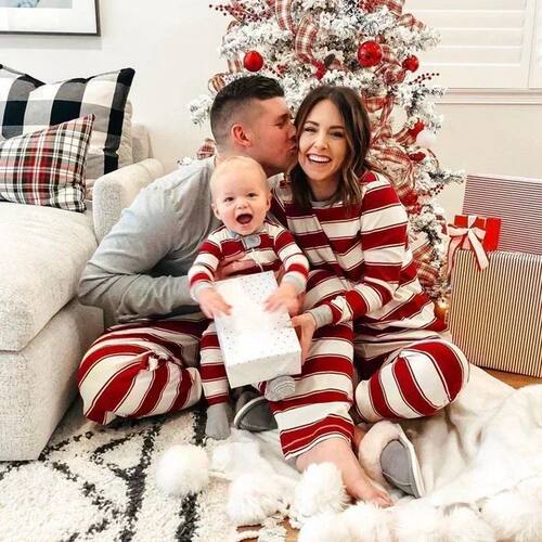 Merry Christmas Outfits Mother Father Kids Matching Pajamas