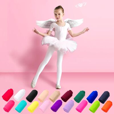 Kids Pantyhose Solid White Ballet Dance Tights For Children