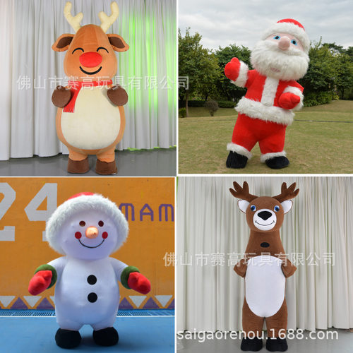 Inflatable Doll Costume Santa Snowman Doll Costume Christmas