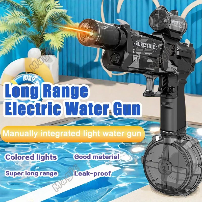 New Electric Automatic Water Gun With light Sprays Water Con