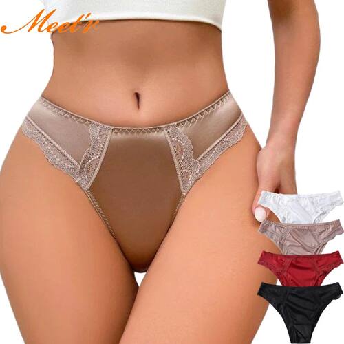 Meet'r Europe And America Silk Satin One-piece Lingerie Low