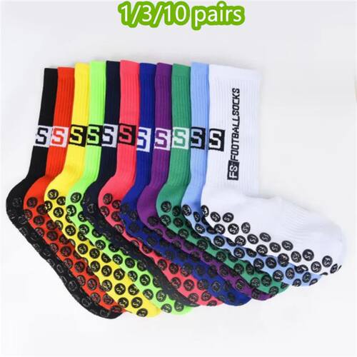 1/3/10 pairs fessional Non-slip Football Socks Men Women Spo