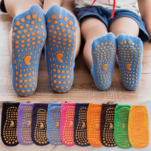 Kids Adults Anti-Slip Floor Socks Parent-Child Trampoline Co