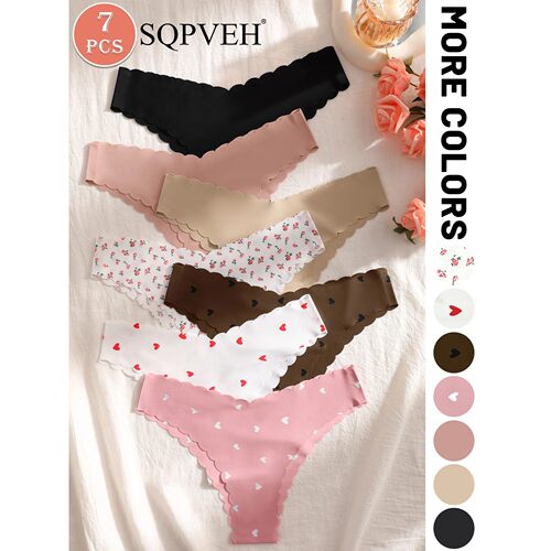 7pcs Women's Comfortable Sports/Casual Triangle Panties Simp