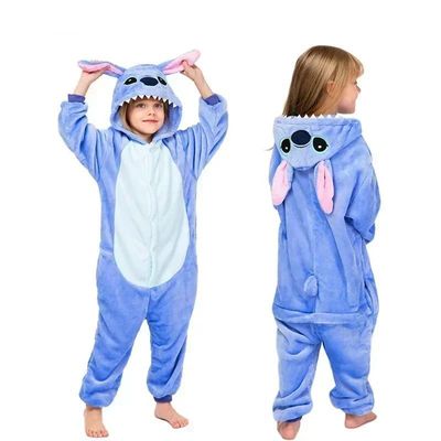 Disney Lilo Stitch Pajamas Children Cartoon Plush Kigurumi O