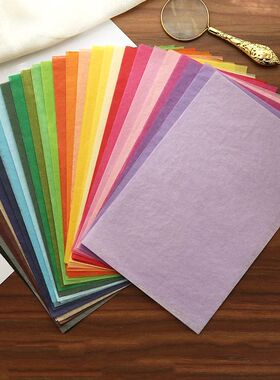 100 Sheets/bag 21X14cm Colorful Tissue A5 Wine Wrapping Pape