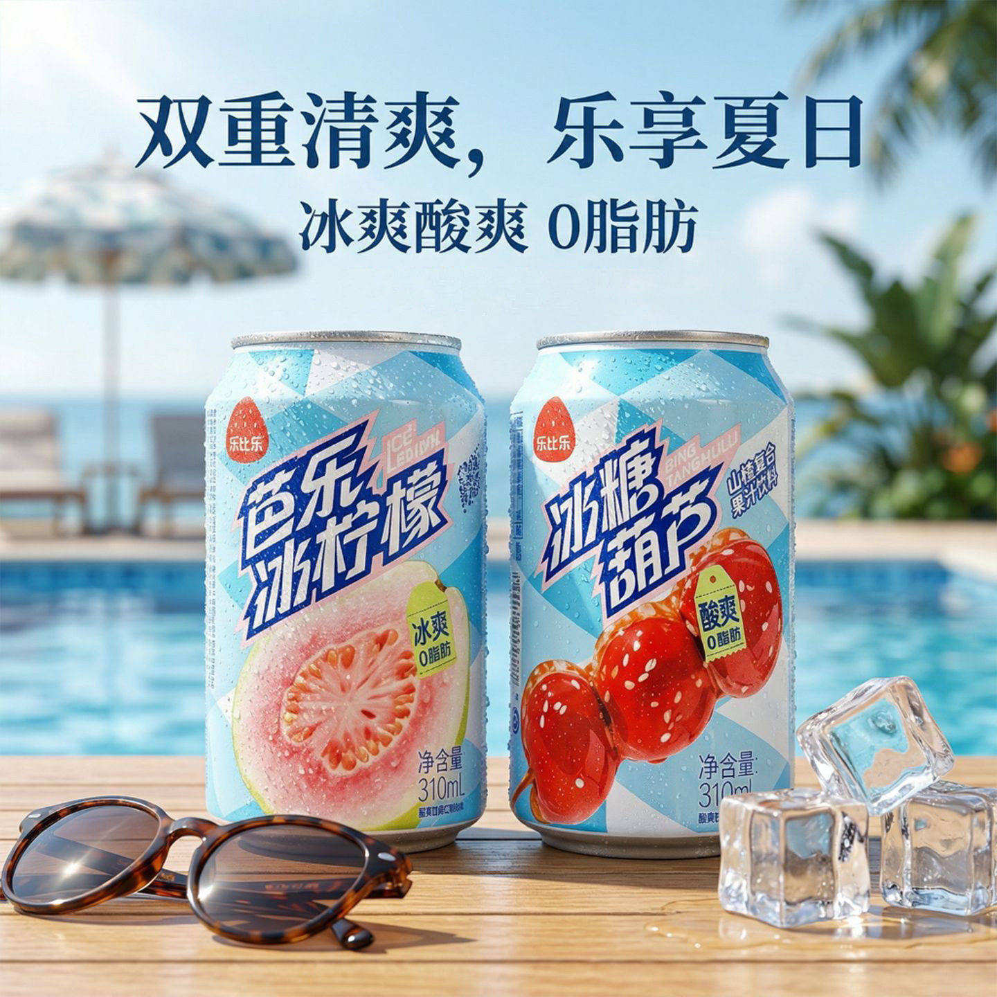 乐比乐芭乐冰柠檬果汁饮料冰糖葫芦夏季清爽冰镇饮料佐餐饮品罐装