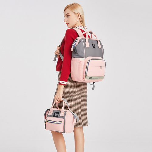 LEQUEEN妈咪包新款妈妈包牛津布手提包多用母婴包子母背包三件套