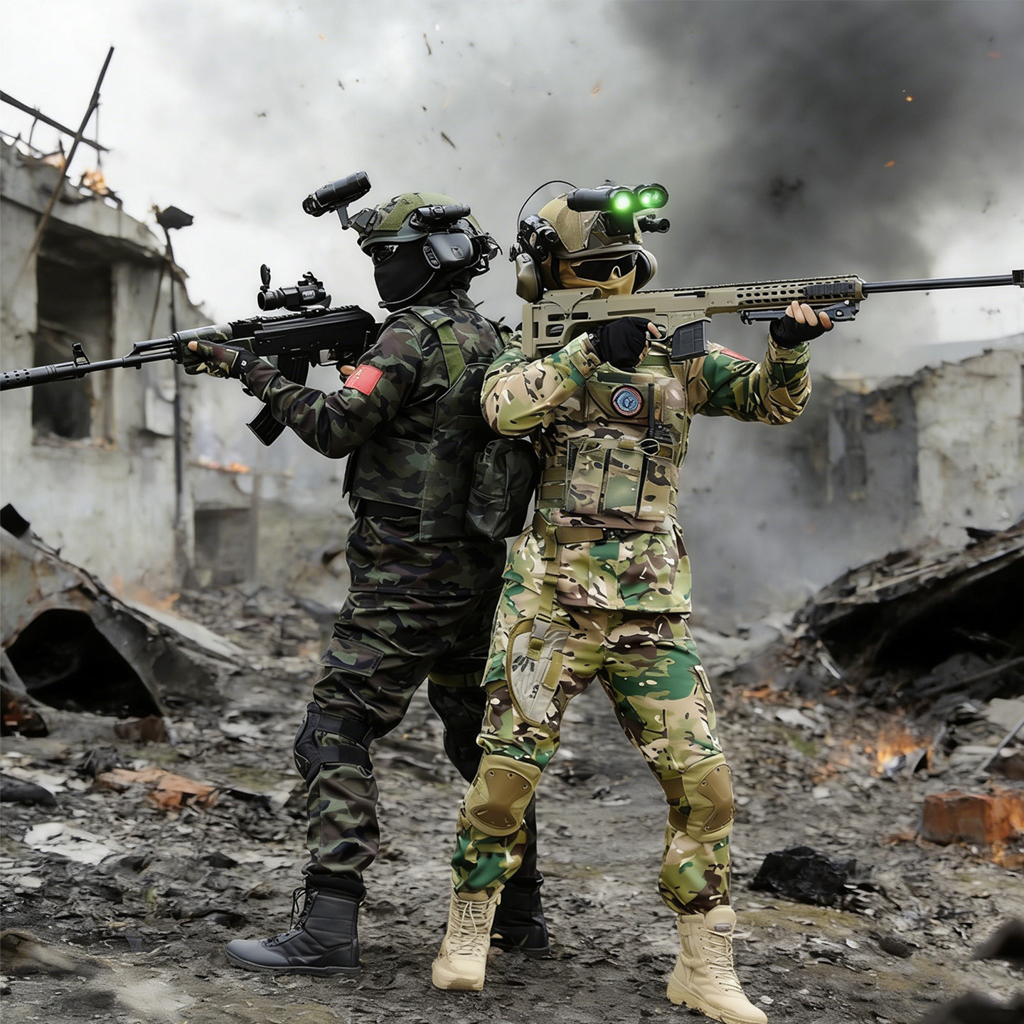 迷彩服套装儿童男女童户外战术特种兵长袖军训服表演服迷彩演出服