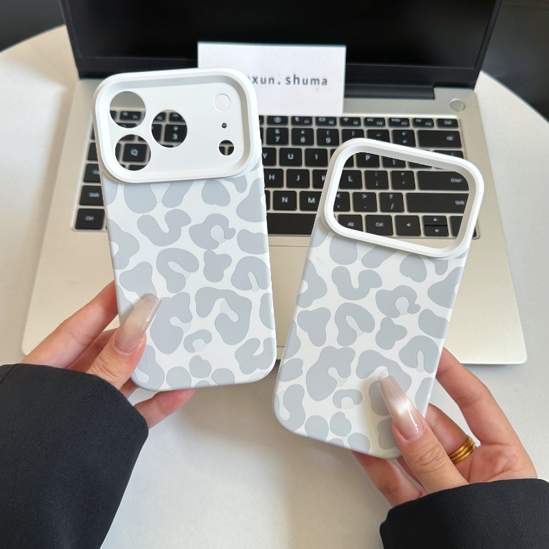 颜浔数码 豹纹高级感液态硅胶适用苹果17ProMax手机壳新款iPhone16pro全包14pm按键全包15/14女款AIR保护套