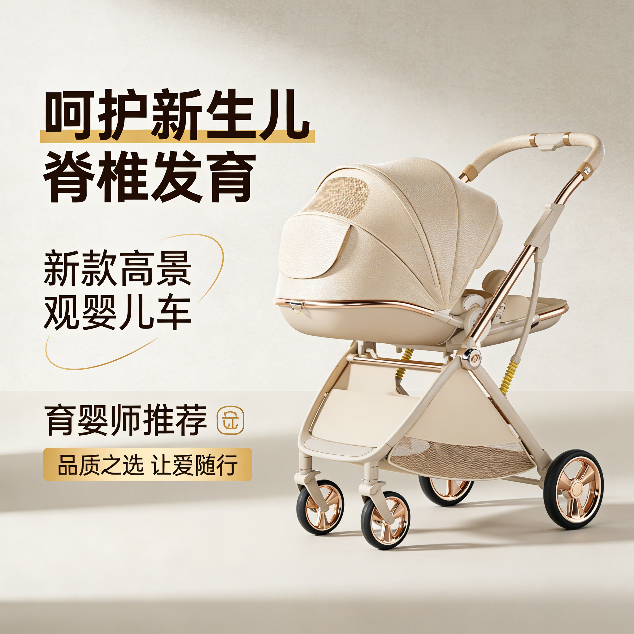 【0到3岁】轻便折叠婴儿推车坐躺