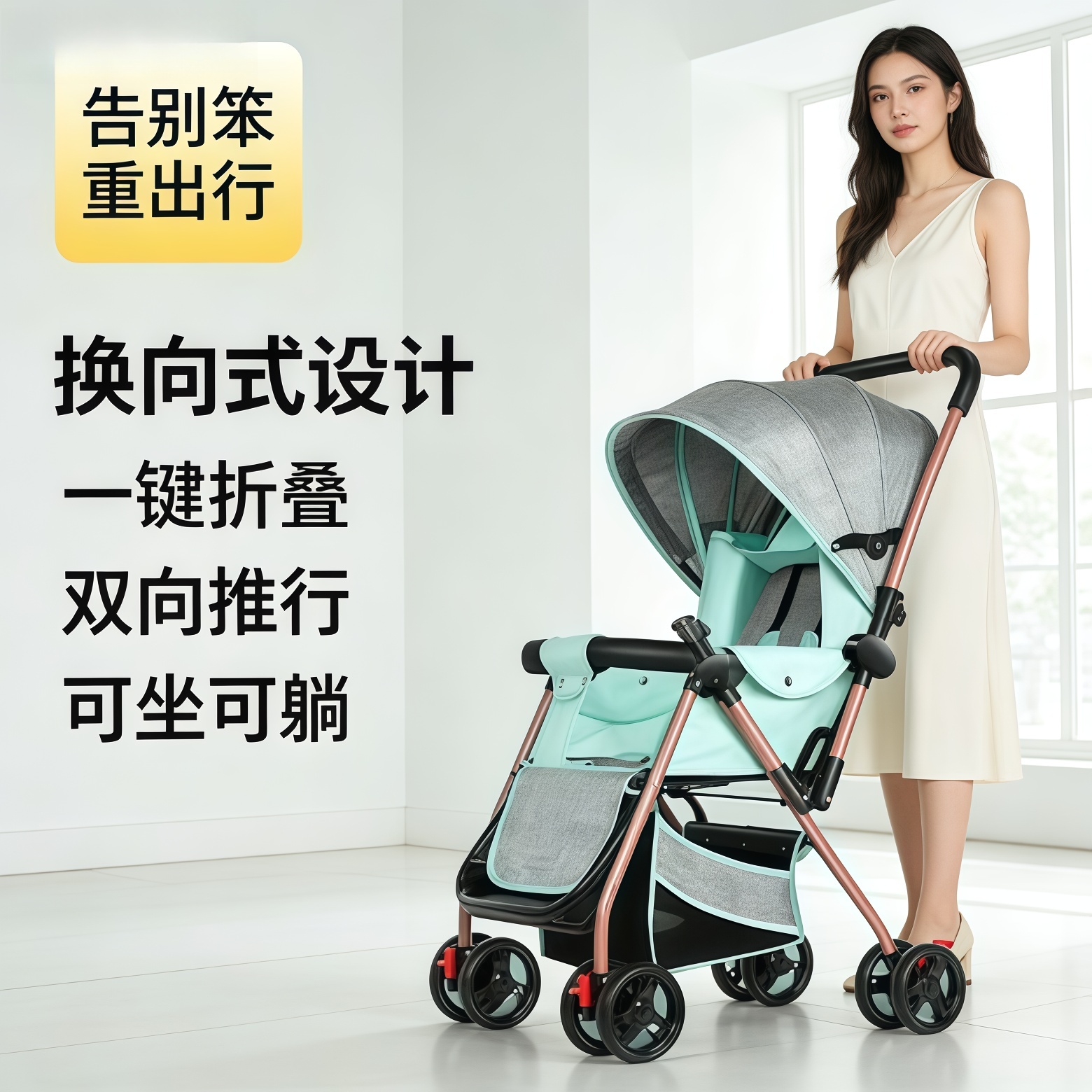 可折叠婴儿车推车可坐可躺0到3岁