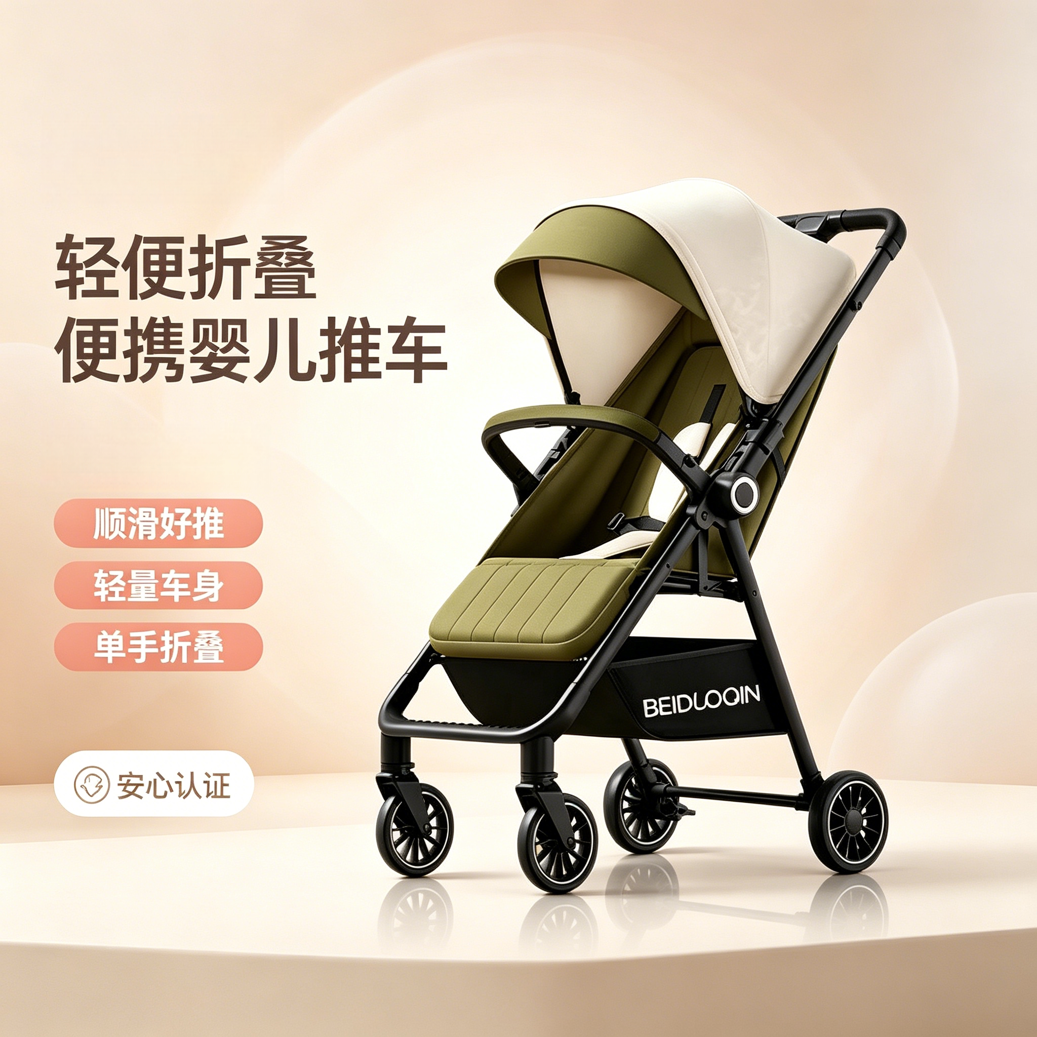 【轻便双向】可折叠可坐躺婴儿车
