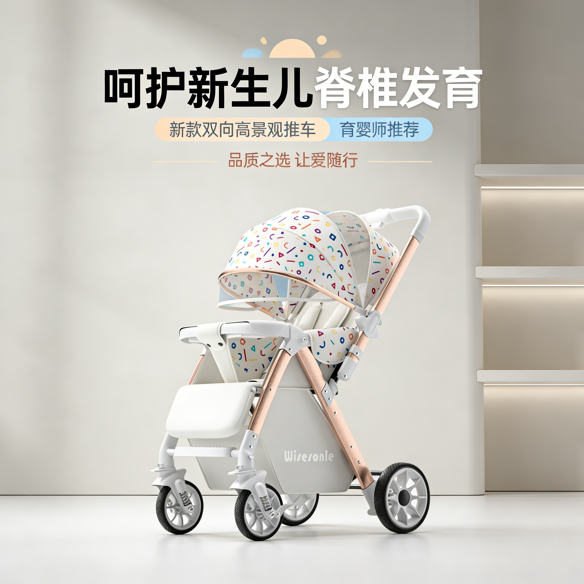 【高景观双向】婴儿推车可坐可躺