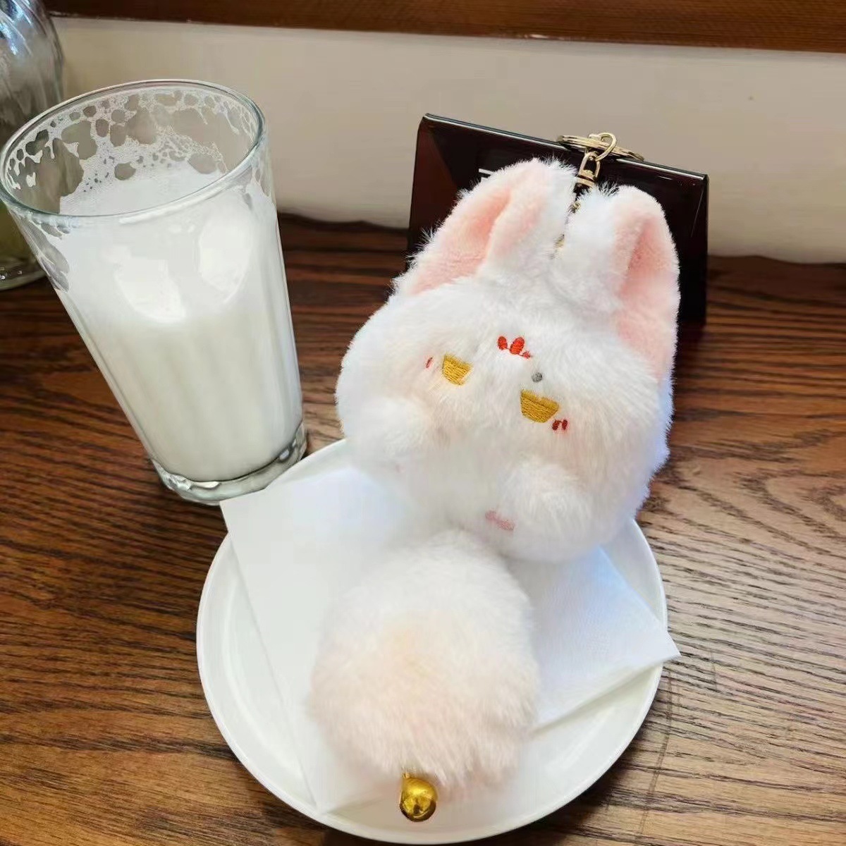 新款 会吱吱叫的光与夜同人玩偶齐司礼刺绣狐狸公仔 团子毛绒挂件