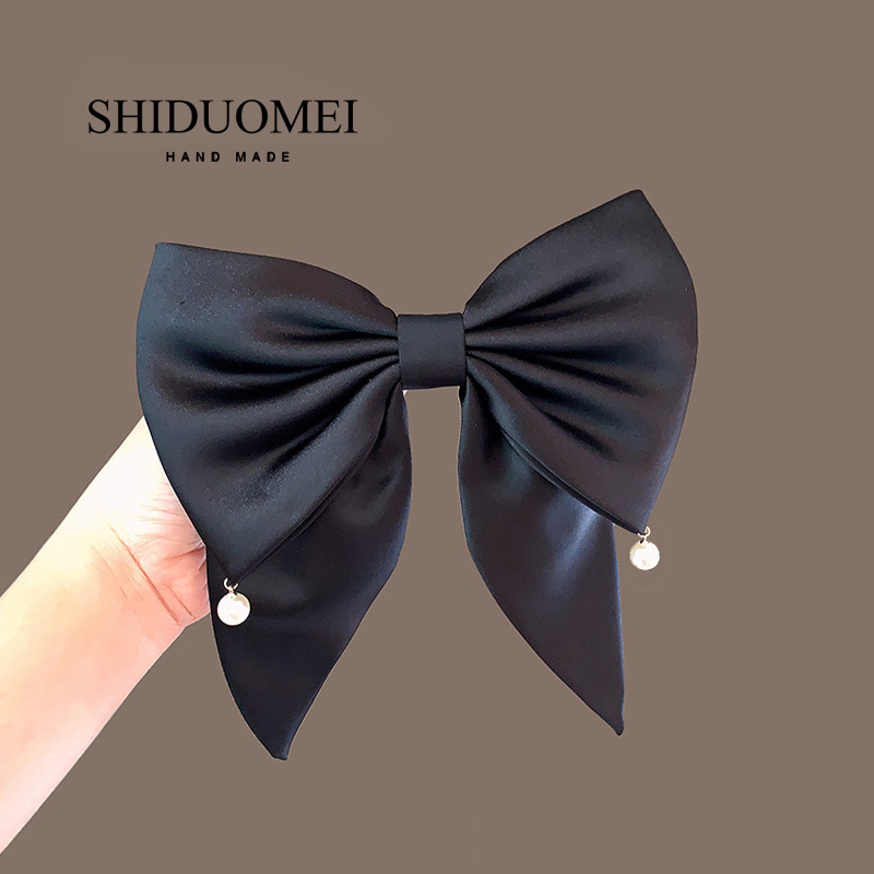 黑色大蝴蝶结头饰精致发夹