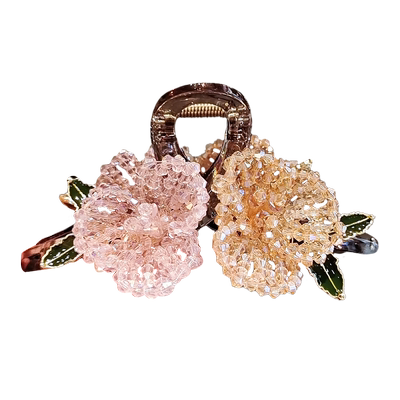 莫奈花园`高定款水晶花朵抓夹大