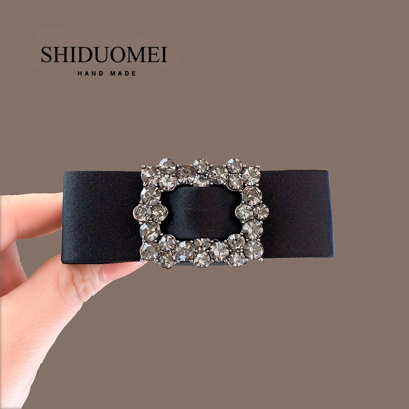 日韩高级感方钻蝴蝶结发夹