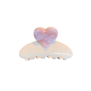 韩国少女甜美爱心醋酸小发夹高马尾抓夹日系优雅后脑勺半扎发卡