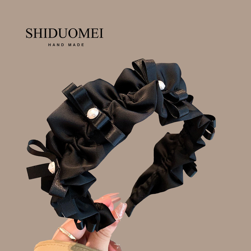 高级感网红气质高颅顶褶皱头箍