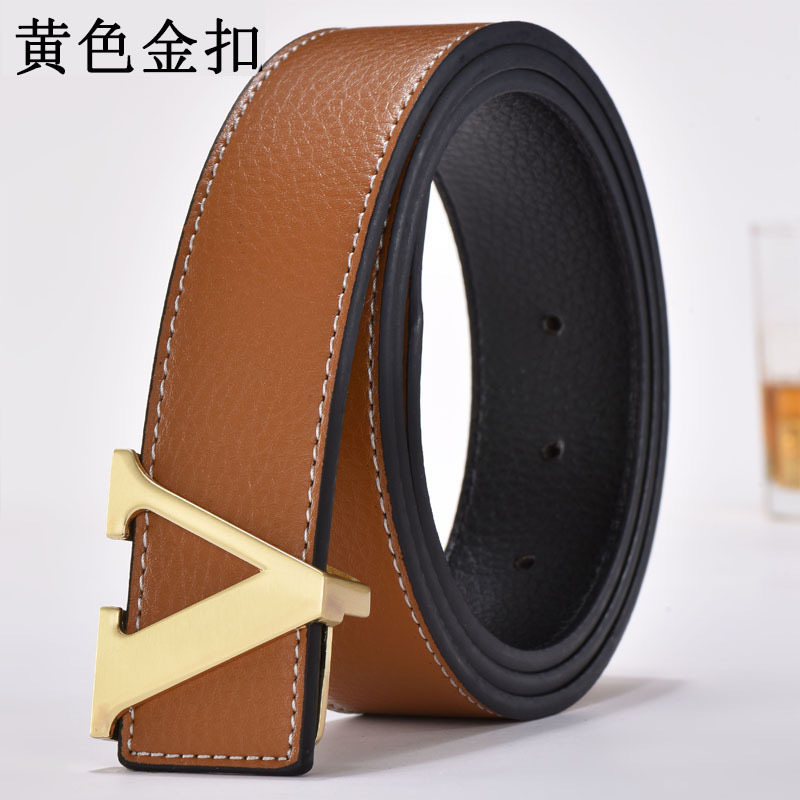 外贸男士皮带真皮平滑扣腰带韩版腰带/皮带/腰链