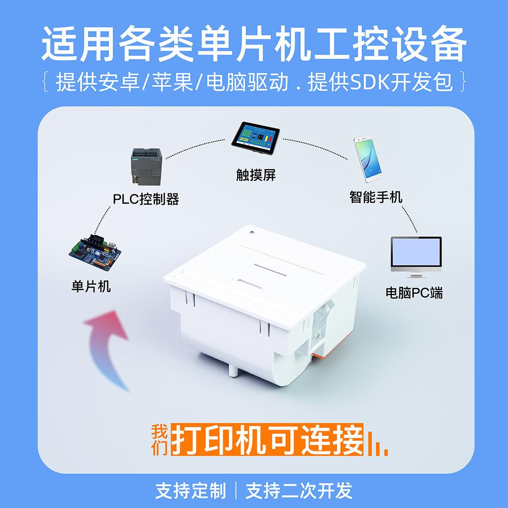 D30嵌入式小票标签打印机58mm纸宽 串环口SB 仪雀印仪表境检测器U