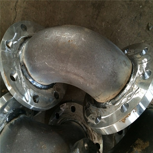 供应90°度钢制双盘弯头 DN150 A234WPB排水用镀锌双法兰弯头