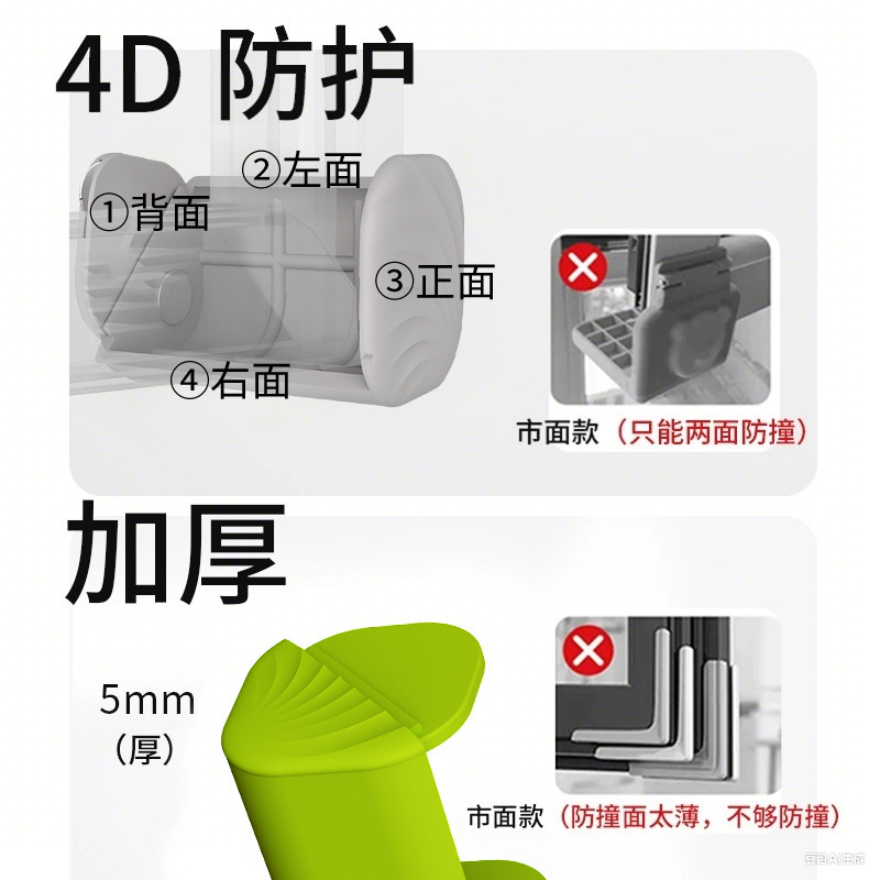 断桥铝窗户防撞角护角门窗内开窗全包铝合金窗角硅胶防撞