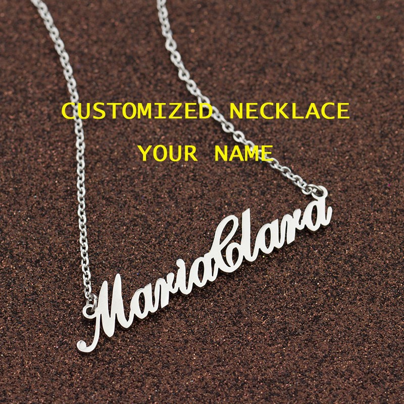 custom name necklace personalized diy women chain fashion
