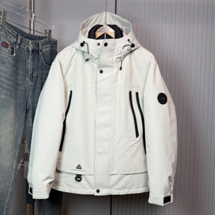 2025男士三合一可拆卸90鸭绒连帽羽绒服加厚保暖中长款工装外套